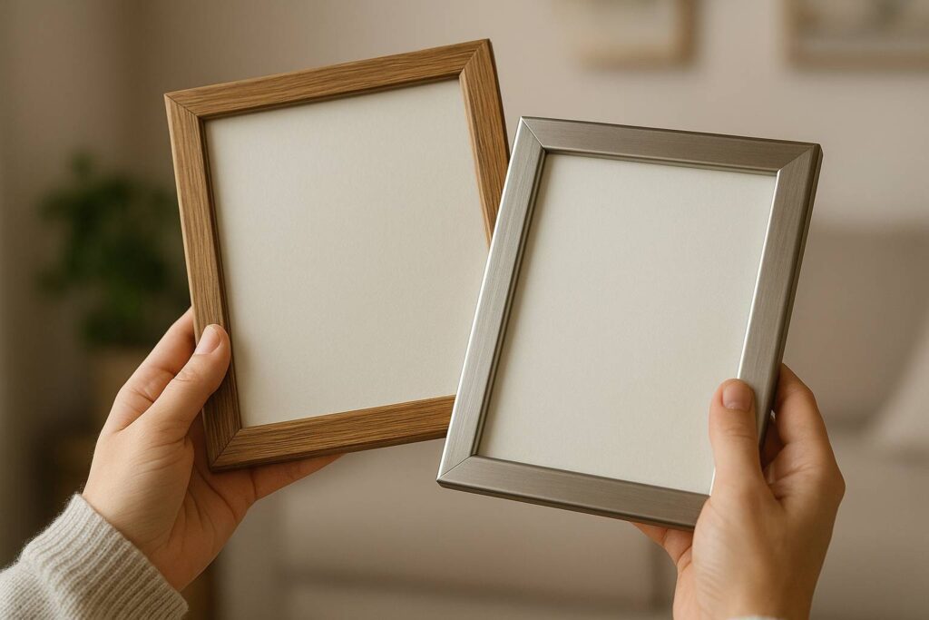 Cadres en bois ou en métal : le guide pour choisir l’essentiel déco murale