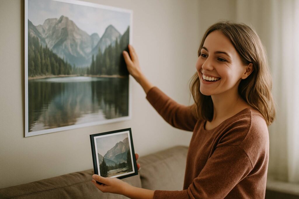 Posters grand format ou miniatures : trouvez la taille parfaite pour votre mur